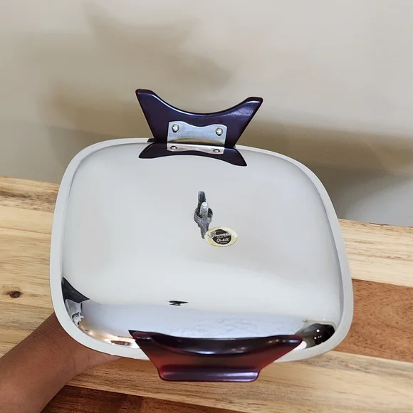 Vintage 60s Bakelite Serving Tray Square Dessert Tray - Picture 8 of 8